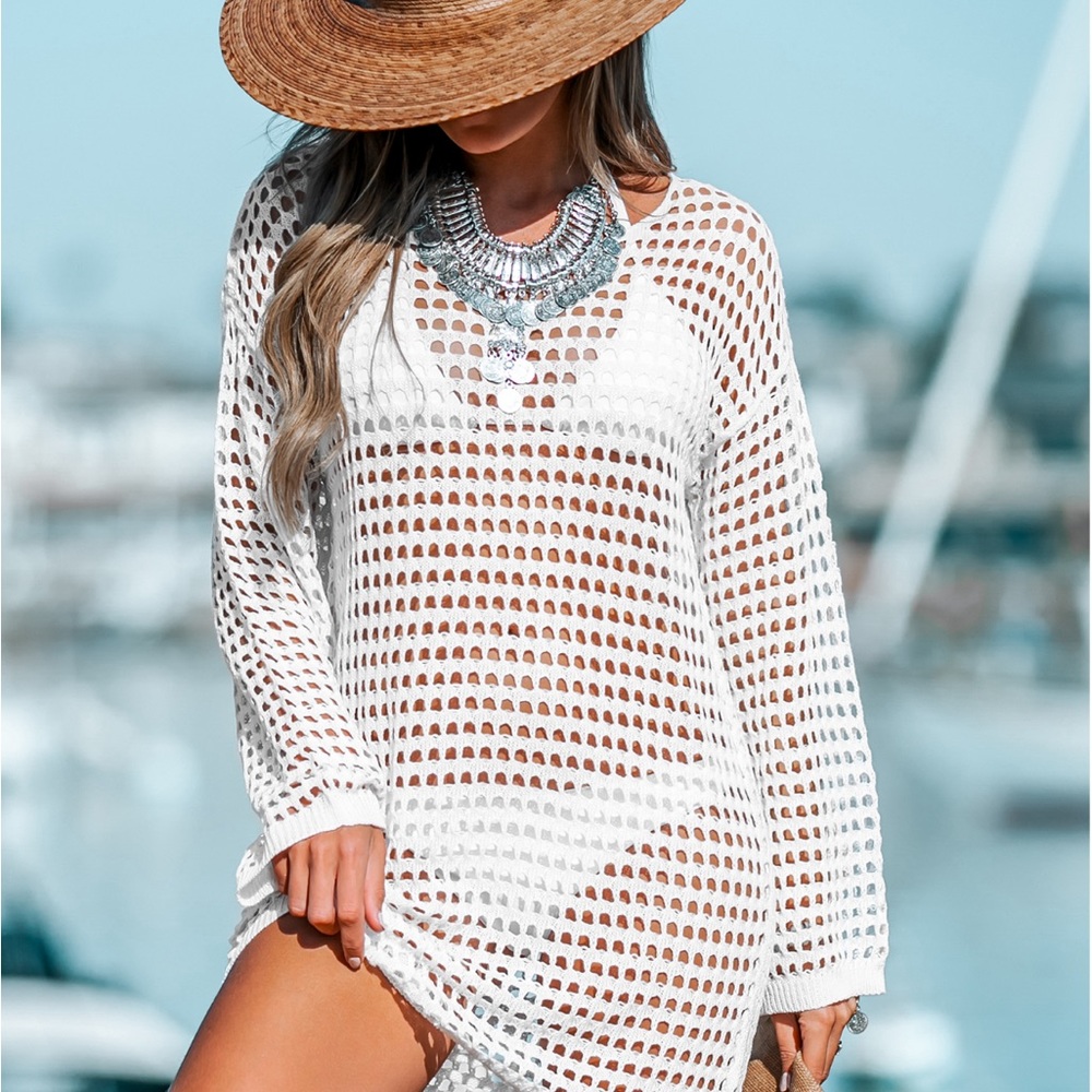 Knit swim cover up